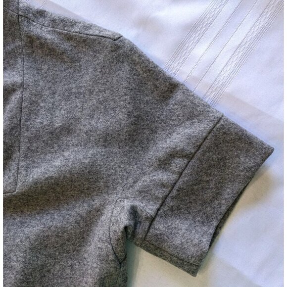 Vintage Y2K MARC JACOBS Wool-Nylon Gray Neck Tie Short Sleeve Shift Dress Size 2 - Picture 7 of 10